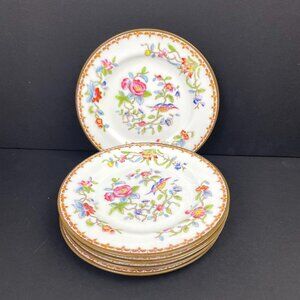 Set of 5 Coalport “Pembroke” 6316 Saucers –5.75” Diameter – Made in England